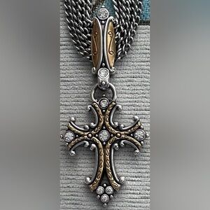 Silver Cross Pendant Necklace